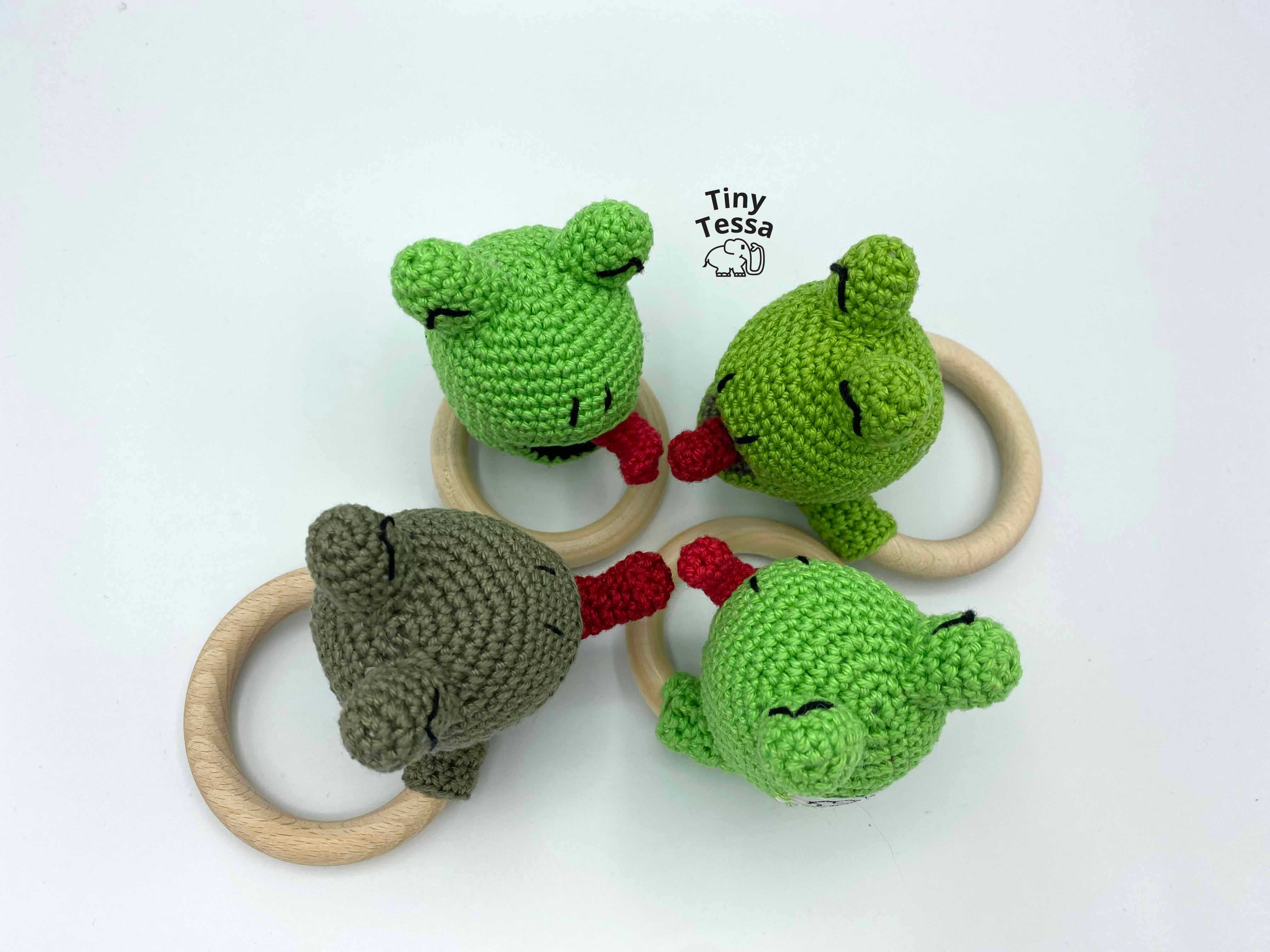 Tiny Tessa  Frog Baby Rattles